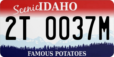ID license plate 2T0037M