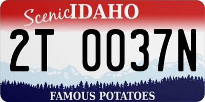 ID license plate 2T0037N