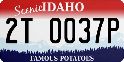 ID license plate 2T0037P