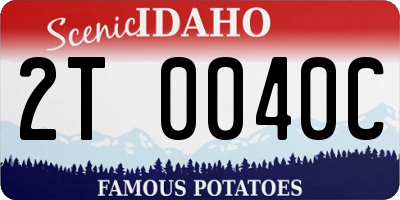 ID license plate 2T0040C