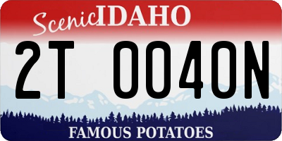 ID license plate 2T0040N