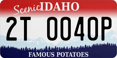 ID license plate 2T0040P