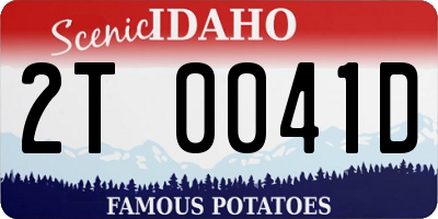 ID license plate 2T0041D