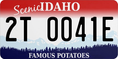 ID license plate 2T0041E