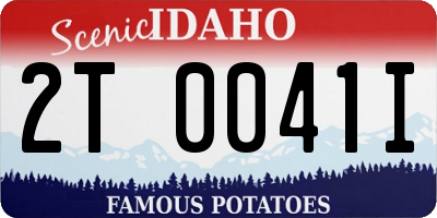 ID license plate 2T0041I