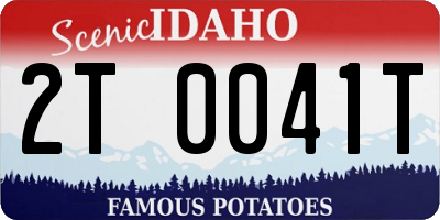 ID license plate 2T0041T