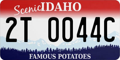ID license plate 2T0044C
