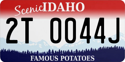 ID license plate 2T0044J