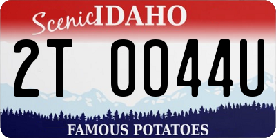 ID license plate 2T0044U