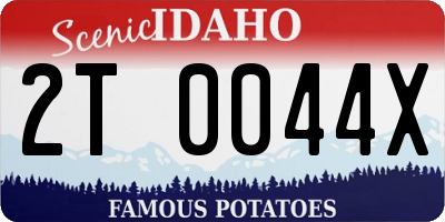 ID license plate 2T0044X