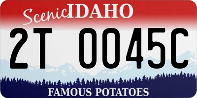 ID license plate 2T0045C