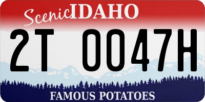 ID license plate 2T0047H