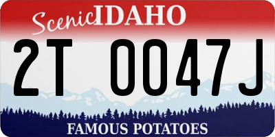 ID license plate 2T0047J