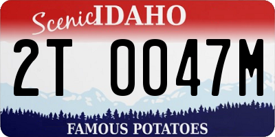 ID license plate 2T0047M