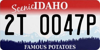 ID license plate 2T0047P