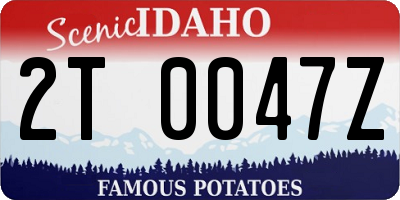 ID license plate 2T0047Z