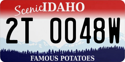 ID license plate 2T0048W