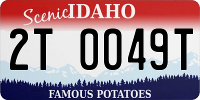 ID license plate 2T0049T