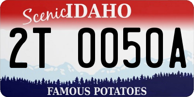 ID license plate 2T0050A