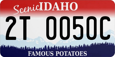ID license plate 2T0050C