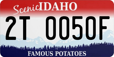 ID license plate 2T0050F