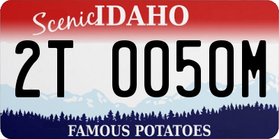 ID license plate 2T0050M