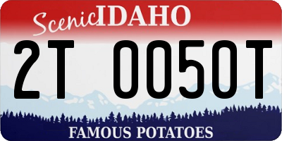 ID license plate 2T0050T