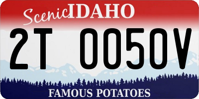 ID license plate 2T0050V