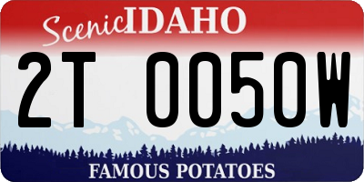 ID license plate 2T0050W