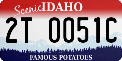 ID license plate 2T0051C