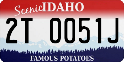 ID license plate 2T0051J