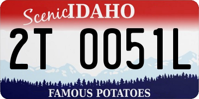 ID license plate 2T0051L
