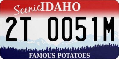ID license plate 2T0051M