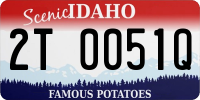 ID license plate 2T0051Q