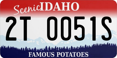 ID license plate 2T0051S