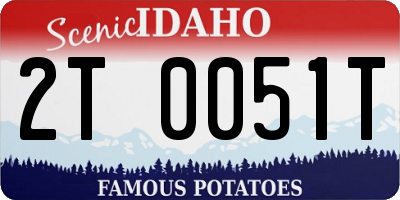 ID license plate 2T0051T
