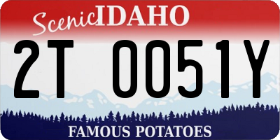 ID license plate 2T0051Y