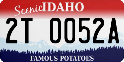 ID license plate 2T0052A