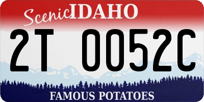 ID license plate 2T0052C