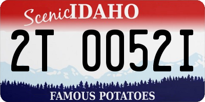 ID license plate 2T0052I