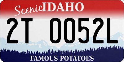 ID license plate 2T0052L