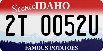 ID license plate 2T0052U