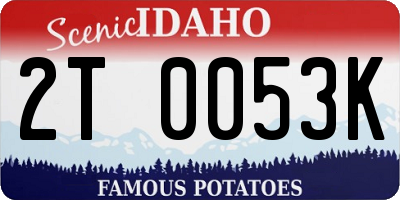 ID license plate 2T0053K