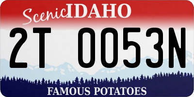 ID license plate 2T0053N