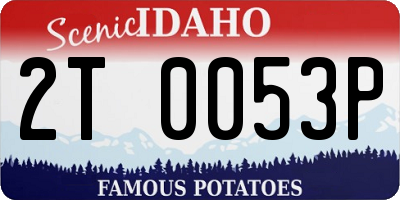 ID license plate 2T0053P