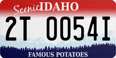ID license plate 2T0054I