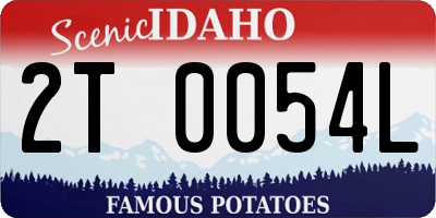 ID license plate 2T0054L