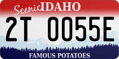 ID license plate 2T0055E