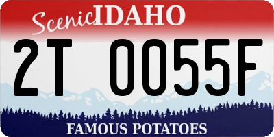 ID license plate 2T0055F