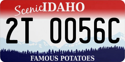 ID license plate 2T0056C